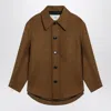 Ami Alexandre Mattiussi Wool Shirt Featuring Chest Pocket And Long Sleeves In Brown