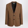 Ami Alexandre Mattiussi Ami Paris Hazelnut Single-breasted Wool Jacket Men In Brown