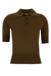 Ami Alexandre Mattiussi Ami Paris Hazelnut Wool-blend T-shirt In Brown