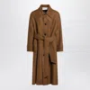 Ami Alexandre Mattiussi Ami Paris Hazelnut Wool Coat Men In Brown