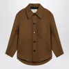 Ami Alexandre Mattiussi Wool Shirt Featuring Chest Pocket And Long Sleeves In Brown