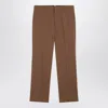 Ami Alexandre Mattiussi Ami Paris Hazelnut Wool Trousers In Brown