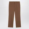 Ami Alexandre Mattiussi Ami Paris Hazelnut Wool Trousers In Brown