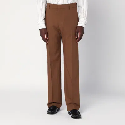 Ami Alexandre Mattiussi Hazelnut Wool Trousers In Brown