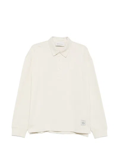 Ami Alexandre Mattiussi Ami Paris Polo With Heritage Ami Paris Label In Neutral