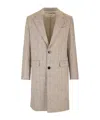 Ami Alexandre Mattiussi Ami Paris Herringbone Button-up Coat In Nude
