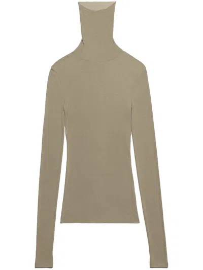 AMI ALEXANDRE MATTIUSSI AMI PARIS HIGH-NECK RIBBED-KNIT JUMPER