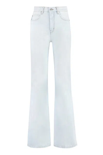 Ami Alexandre Mattiussi Ami Paris High-rise Flared Jeans In White