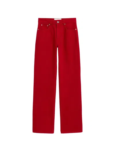 Ami Alexandre Mattiussi Ami Paris High-rise Straight-leg Jeans In Red