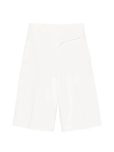 Ami Alexandre Mattiussi Ami Paris High-waisted Bermuda Shorts For Women In White