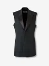 Ami Alexandre Mattiussi Ami Paris Anthracite Grey Wool Vest Women In Blue