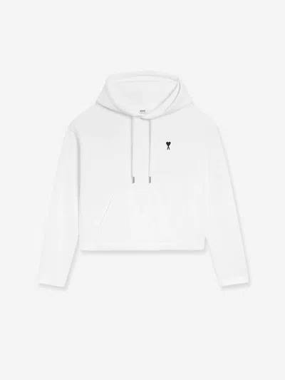 Ami Alexandre Mattiussi Ami Paris Hooded Sweatshirt Logo In White