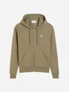 Ami Alexandre Mattiussi Ami Paris Hooded Sweatshirt With Zipper In Brown