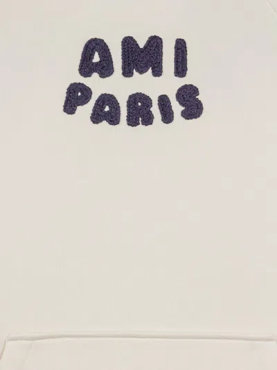 Ami Alexandre Mattiussi Ami Paris Hoodie In Beige
