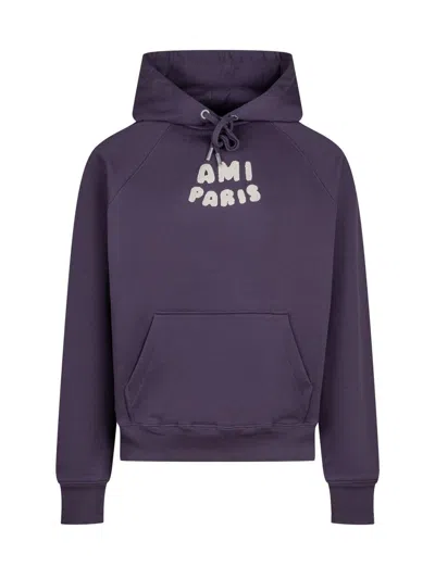Ami Alexandre Mattiussi Ami Paris Hoodie In Blue