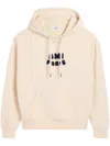 Ami Alexandre Mattiussi Ami Paris Logo Cotton Hoodie In Neutral
