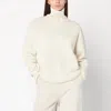 Ami Alexandre Mattiussi Ivory Ami De Coeur Turtleneck Sweater In White