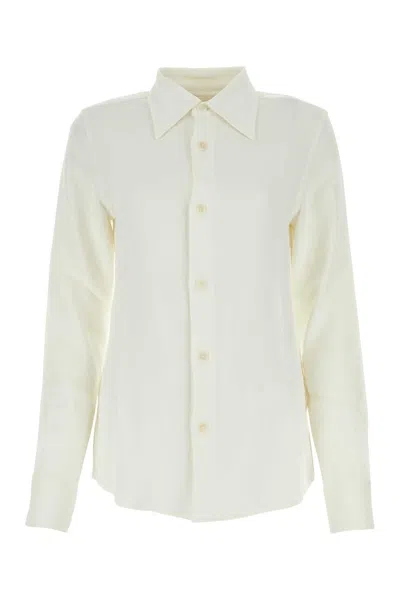 Ami Alexandre Mattiussi Ami Paris Ivory Viscose Blend Shirt