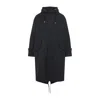 Ami Alexandre Mattiussi Long Hooded Parka With Drawstring And Pockets In Black