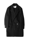 Ami Alexandre Mattiussi Double-breasted Wool Coat In Black