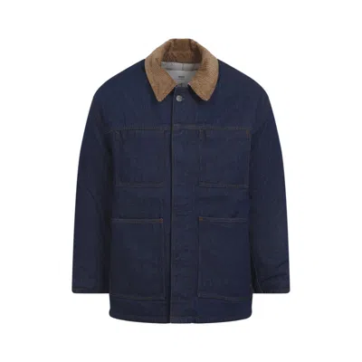 Ami Alexandre Mattiussi Padded Worker Jacket In Blue