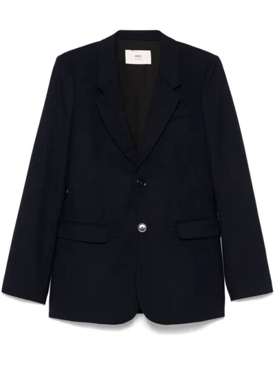 Ami Alexandre Mattiussi Ami Paris Jacket In Navy Blue