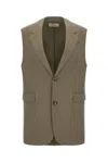 Ami Alexandre Mattiussi Dove Grey Wool Oversize Long Vest In 281