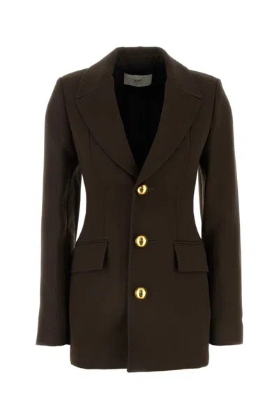 Ami Alexandre Mattiussi Ami Paris Jackets And Vests In Brown