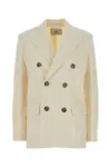 Ami Alexandre Mattiussi Double-breasted Wool Blazer With Peak Lapels And Flap Pockets In White