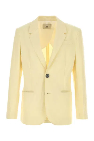 Ami Alexandre Mattiussi Ami Paris Jackets And Vests In Yellow