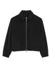 Ami Alexandre Mattiussi Black Technical Canvas Zipped Jacket Black In Black