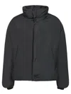 Ami Alexandre Mattiussi Ami Paris Black Ami Paris Down Jacket With Heart Logo In Blue