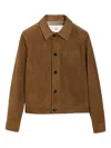 Ami Alexandre Mattiussi Mens Noisette Pointed-collar Embossed-logo Leather Jacket In Brown