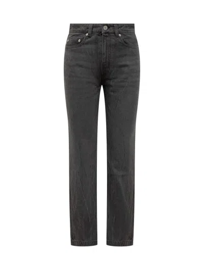 Ami Alexandre Mattiussi Straight-leg Denim Pants With Classic Five-pocket Styling In Black
