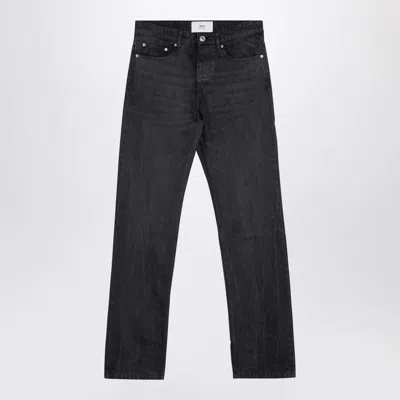 Ami Alexandre Mattiussi Ami Paris Faded Black Denim Jeans Men