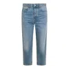 Ami Alexandre Mattiussi Trousers With Belt Loops And Contrast Stitching In Blue