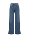 Ami Alexandre Mattiussi Ami Paris Flare Cotton Denim Jeans In Blue