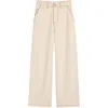 Ami Alexandre Mattiussi Beige Cotton Wide Fit Jeans White In Multicolor