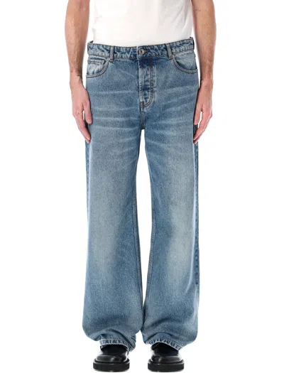 Ami Alexandre Mattiussi Ami Paris Jeans With A Wide-leg Cut In White