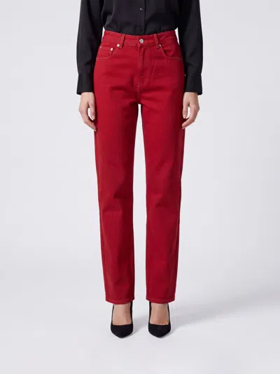 Ami Alexandre Mattiussi Ami Paris Jeans Woman Color Red