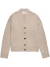 Ami Alexandre Mattiussi Ami Paris Long Sleeved Buttoned Cardigan In Beige