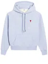 Ami Alexandre Mattiussi Blue Ami De Cœur Hoodie In Blue