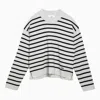 Ami Alexandre Mattiussi Cropped Sweater With Classic Stripe Pattern In Multicolor