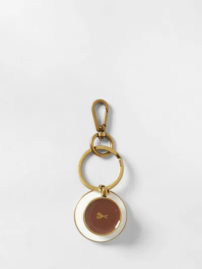 Ami Alexandre Mattiussi Ami Paris Key Chain Woman Color Beige In Brown