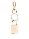 Ami Alexandre Mattiussi Ami Paris Keychains Brown In Gold