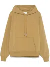 Ami Alexandre Mattiussi Ami Paris Khaki Hoodie With Embroidered Logo In Brown
