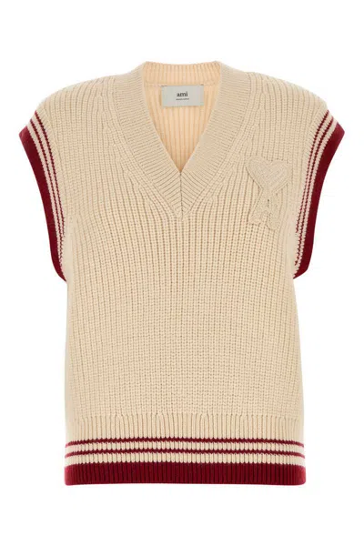 Ami Alexandre Mattiussi Ami Paris Knitwear In Beige O Tan