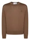 Ami Alexandre Mattiussi Hazelnut Wool And Silk Sweater In Brown