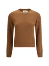 Ami Alexandre Mattiussi Ami Paris Women Ami De Coeur Crewneck Sweater In Brown