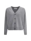 Ami Alexandre Mattiussi Ami Paris Men Wool And Cashmere Cardigan In Gray